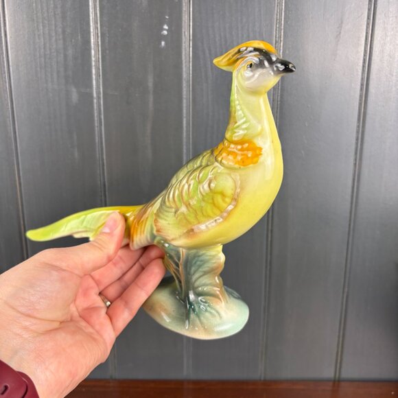 Vintage Pair of Stewart B. McCulloch Ceramic Pheasant Figurines Hand Painted - Picture 4 of 15